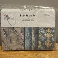 Vtg Sears Young Romantics Twin Sheet Set Geometric 1980s Purple Gray Pompeii picture