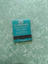 Vintage Matchbook Ephemera Collectible J6 St clairville Ohio Floridian picture