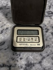 Vtg Ultra Rare Maruman Trip Dual Date Alarm Clock Working picture