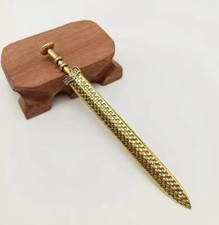 Brass Sword Figurine Small Animal Statue Table Office Home Decoration Toy Gifts picture