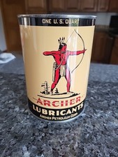 Vintage Archer Aircraft Oil Empty 1 Quart Can picture