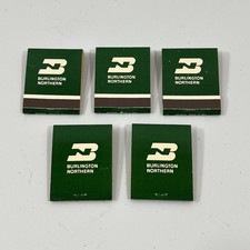 Lot of 5 Vintage BN Burlington Northern Railroad Logo Matchbooks Covers picture