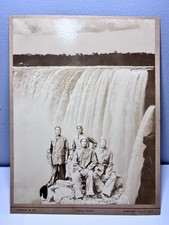 1898 Zybach & Co Table Rock Niagara Falls Ontario Antique Photograph 4 Men picture