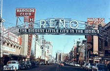 1956 Reno Arch Harolds Club Virginia St Nevada 35mm Commercial Slide H138 picture