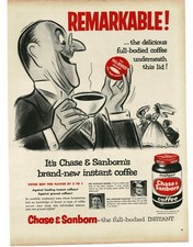 1956 Chase & Sanborn Instant Coffee father of the bride Whitney Darrow Jr. Ad picture