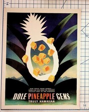 1938 A.M. Cassandre Dole Pineapple Gems Vintage Food Ad Print Hawaii Art Deco picture