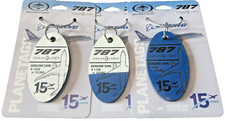 MotoArt Boeing 787-8 ZA004 Carbon Fiber PlaneTags (Full 3-Tag Set) w/ Rare Dual picture