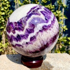 4.7LB Natural beautiful Dream Amethyst Quartz Crystal Sphere Ball Healing picture