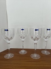 New w/o Box Marquis by Waterford Brookside 4 Clear Crystal Wine Glasses Stemmed picture