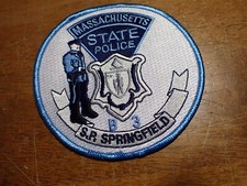 MASSACHUSETTS STATE POLICE SP  SPRINGFIELD   B-3 VINTAGE OBSOLETE SHOULDER PATCH picture