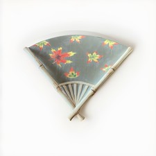 Silvestri For Asia Society By Cynthia McCollum Ceramic Fan Serving Plate Sushi picture