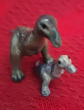 HTF Old Hagen Renaker Anatosaurus Dinosaur Mama & Baby picture