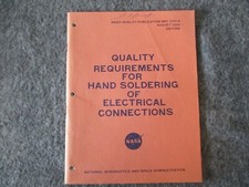 NASA MSFC APOLLO 1964 QUALITY REQUIREMENTS HAND SOLDERING BOOK + QUALITY PIN picture