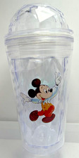 Disney Mickey Mouse DISCO Clear Faceted Acrylic Cold Cup Tumbler Lid NO STRAW picture