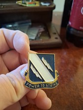 RARE WW2 370th Armored Infantry DUI Painted Variant PB Lauer Nurnberg Hallmark  picture