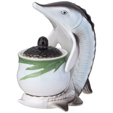 Lefard Sturgeon Porcelain Caviar Dish with Lid picture