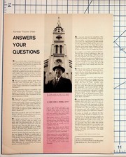 1955 Norman Vincent Peale Answers Your Questions Look Magazine Article picture