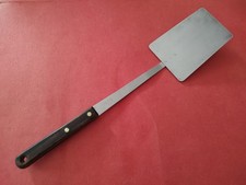 Vtg MEL-JAX USA Brown Wood Handle Stainless SPATULA 14 1/8
