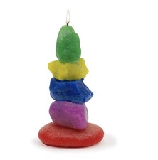 Candle Inspired by 7 Magic mountains Ugo Rondinone Unscented Colorful Art picture