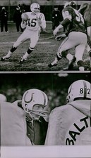 LG863 1965 Wire Photo GARY CUOZZO Baltimore Colts Football Quarterback Throwing picture