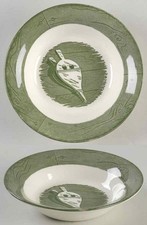 Royal  Colonial Homestead Green Fruit Dessert  Bowl 642849 picture