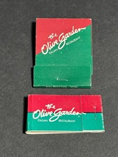 Vintage Matchbooks - The Olive Garden Italian Restaurant - Set of Two (2) picture