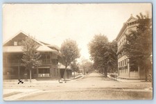 c1910's Houston Inn Scene Street South Charleston Ohio OH RPPC Photo Postcard picture