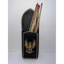 Vintage Cast-Iron Fireplace Eagle Match Holder picture