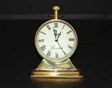 Table top Vintage Brass Clock desk top antique collectible watch decorative item picture