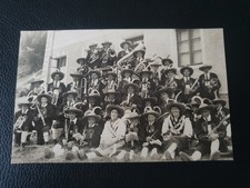 Old real photo postcard Sölden Ötztal Tyrol band in national costume founding year picture