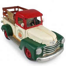 Decorative Metal Pickup Truck 1940s Chevrolet Vintage Style Farm Market 12.5 in picture