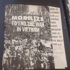 original Mobilize to End the War in Vietnam Central Park Politics Poster USA picture