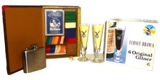 1950s Fernet Branca Jolly Joker Play Book, 6 Fernet Shot Glasses, Flask & Truck picture