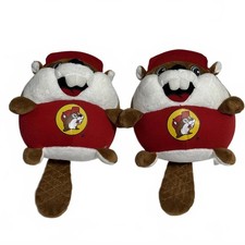 Buc-ee's Beaver Plush Toy Set of 2 Red Shirt shF picture