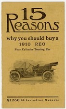 1910 REO “15 Reasons” Advertising Booklet Four Cylinder Touring Car picture