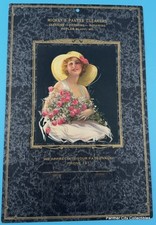 1933 Vintage Pinup Calendar Litho Adelaide Heibel Gerlach Barklow Beauty Flowers picture