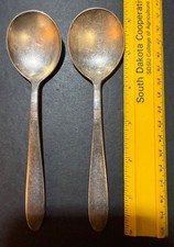 UPRR Spoons Union Pacific Railroad Silverplate Soup Vintage 6