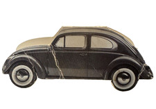 Vintage Putnam Volkswagen Beetle Bug Folding Dealer Display Card Elkhart IN VW picture