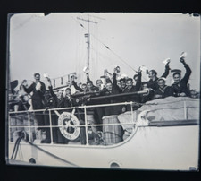 Vintage GLASS NEGATIVE PHOTO USS Tampa 1924 NAVY YARD Boat D.M.B 012 picture