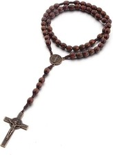 Handmade Wooden Catholic Rosaries Rosary Necklace From Bethlehem Olive Wood picture