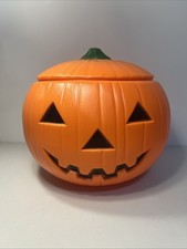 Rare 1991 Union Products Vintage Halloween Pumpkin Blow Mold Removable Lid “15 picture