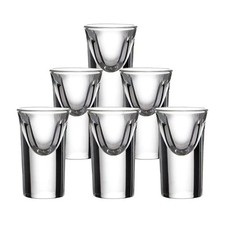 Mini Shot Glasses Set of 6, 0.5oz/15ml Clear Bullet Cups with Heavy Base picture