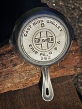 Vintage GRISWOLD #0 Cast Iron Skillet, 562, Erie, PA USA , Nickel Plated  picture