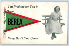 1913 Berea Kentucky KY Vintage Postcard I'm Waiting For You Pennant  Posted picture