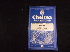 Vintage Football Soccer Program Chelsea v Aston Villa September 13 1958 picture