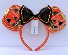 2026 BaubleBar Disney HALLOWEEN Minnie JACK-o'-LANTERN Mouse Ears Headband NEW picture