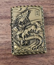 Vintage Embossed Dragon Flip-top Lighter Windproof (Empty, No Fuel) picture