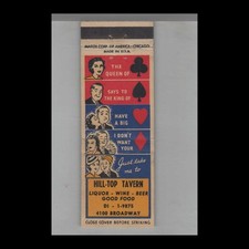 Matchbook Cover Hill-Top Tavern 4100 Broadway picture