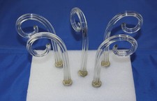 Antique 5 Reeded Twisted Curled Chandelier Glass Epergne Canes Rods Arms 6-3/4