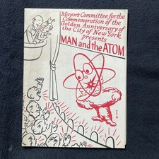 1948 New York City Golden Anniversary Map of 'Man and the Atom' Exhibition picture